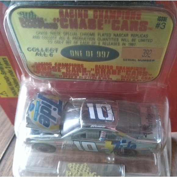 Racing Champions 1997 Chase Cars #10 Ricky Rudd Tide Car One Of 997 Serial #392 - Picture 4 of 4